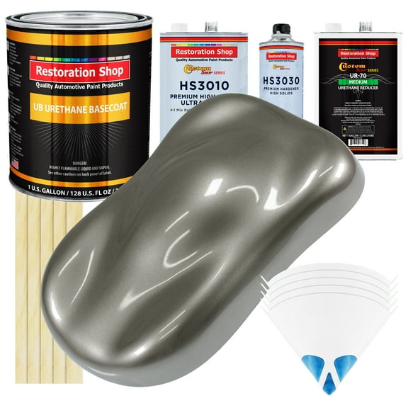 Graphite Gray Metallic Premium Gallon Kit URETHANE BASECOAT Car Auto Paint Kit