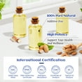 thumbnail image 6 of HIQILI Sweet Almond Carrier Oil, Pure Organic Unscented,100mL for Diluting Mixing Hair Skin Body, 6 of 6