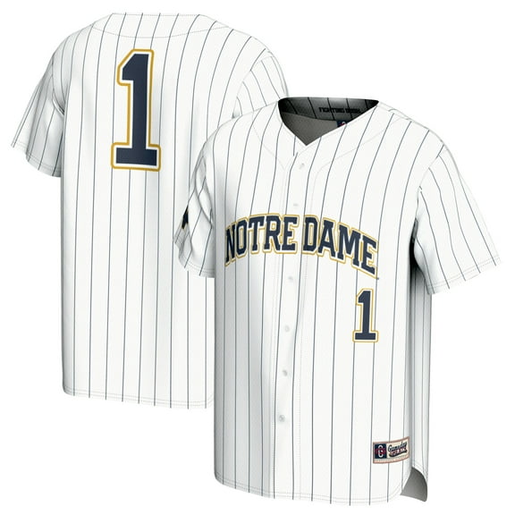 Youth GameDay Greats #1 White Notre Dame Fighting Irish Lightweight Baseball Jersey