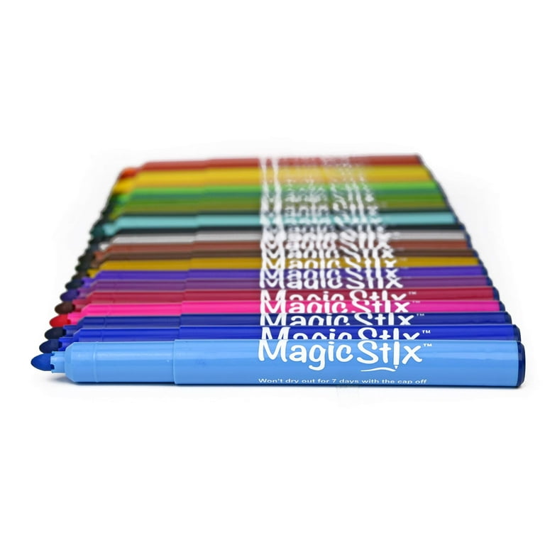 Magic Stix Triangular Markers, 24 Pack