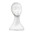 thumbnail image 3 of Ruiboury Tête de Mannequin en Mousse Perruque Affichage Mannequin Léger Style C Blanc Style A, 3 of 4