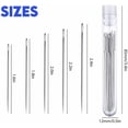 thumbnail image 4 of 25 Pcs Sewing Needles, 5 Assorted Sizes (1.6, 1.8, 2, 2.2, 2.4 inches) Embroidery Needles for Hand Sewing, Large Eye Stainless Steel Pins Kit for Stitching Quilting Cloth Repair DIY, 4 of 4