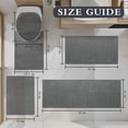 thumbnail image 7 of ChakmeOne 5 Piece Bathroom Rug Set Thin Super Absorbent Non Slip Machine Washable Bath Mat with Rubber Backing for Shower Tub Floor & Toilet, 7 of 7