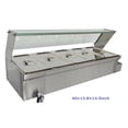 thumbnail image 2 of PreAsion 5-Pan Food Warmer Stove Bain-marie Commercial Canteen Buffet Steam Heater Table with Glass Guard, 2 of 4