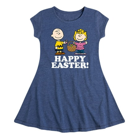 

Peanuts - Happy Easter - Girls Fit And Flare Cap Sleeve Dress