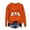 Orange, variant on Spooky Season Women's Sweatshirt, Halloween Ghost Print Oversized Crewneck, Fall Winter Fashion Pullover Top, Casual Long Sleeve Pullover, Cute Holiday Outfit Cute Para Mujer Red XL