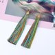 thumbnail image 3 of Qarigey Borla Pendientes Candelabro Bohemio Cuerda larga Joyería exagerada Oreja Cuelga Flecos Día de San Valentín Niñas Par de aretes Ropa, zapatos y accesorios Miscelánea Vistoso Qarigey AP010294-12, 3 of 6