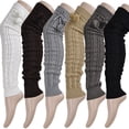 thumbnail image 3 of Dress Choice Women's Winter Footless Leg Warmers Thick Knit Extra Long Thigh High Leg Warmers, 3 of 8