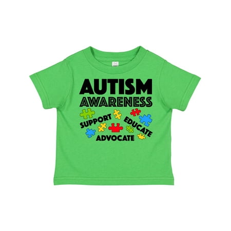 

Inktastic Autism Awareness- Support Educate Advocate Gift Toddler Boy or Toddler Girl T-Shirt
