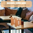 thumbnail image 3 of YOSADIER 12Pcs Brown Rectangular Paper Bags With Handles for Baseball Team Events and Baby Shower 21x15cm, 3 of 8
