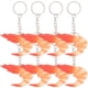 thumbnail image 3 of 8pcs Simulation Shrimp Keychains Realistic Shrimp Pendant Bag Backpack Keychain, 3 of 4