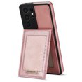 thumbnail image 4 of for Samsung Galaxy S21 Ultra Wallet Case with Card Holder, Faux Leather Kickstand Card Slots Case, RFID Blocking Magnetic Shockproof Protective Slim Back Flip Phone Case for S21 Ultra 6.8",Rosegold, 4 of 9