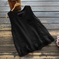 thumbnail image 2 of MSJUHEG Summer Tops for Women Womens Plus Size Tank Tops Tank Tops Boxy Loose Camisole Tops for Women Womens Sleeveless Blouse Basic Tees for Women Crop Tops Bandeau Tops for Women Black L, 2 of 3