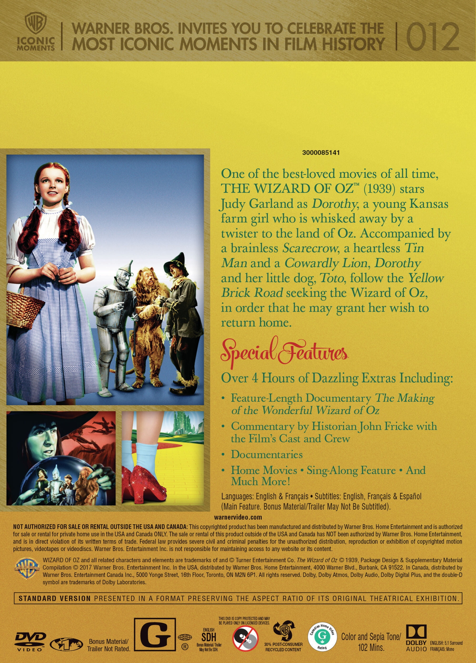 The Wizard Of Oz Dvd Cover