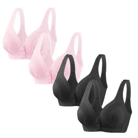 LLYWEY Bras Without Underwire on Clearance Bras Older Women Ladies Longline Bra Style-857 Women Multiway Bra Feature Adult Female Lace Sports Bras Black 36B