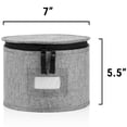 thumbnail image 2 of China Storage Container for Saucer, Bowls, and Appetizer Plates - 7" W x 5.5" H - Includes 12 Felt Dividers - Stackable with Hard Shell and Interior Quilted Padding, 2 of 6