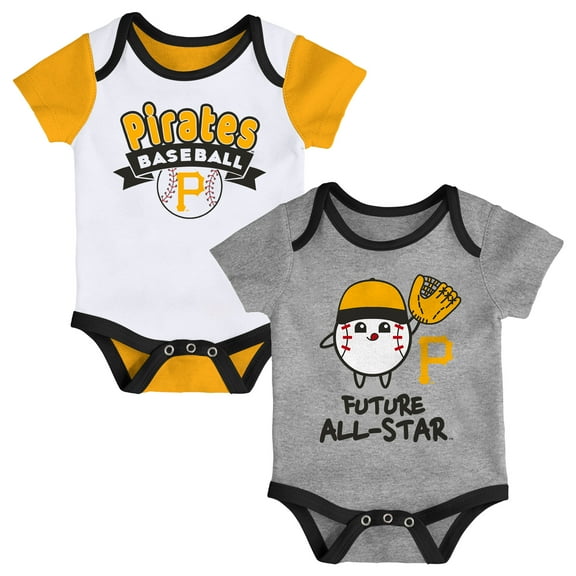 Newborn Pittsburgh Pirates Triple Hit Two-Pack Bodysuit Set