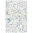 thumbnail image 3 of SAFAVIEH Bella Goran Abstract Bursting High-Low Wool Area Rug, Dark Blue/Ivory, 6' x 9', 3 of 11