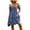 Blue, variant on YNIQUE Women's Dresses Casual Summer Print Ruffle A Line Short Sleeve Mini Floral Dress for Women