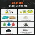 thumbnail image 6 of VEVOR 1/2/3 Inch Random Orbital Air Sander, High-Speed 15000RPM Mini Pneumatic Sander for Auto Body Work, 58PCS Air Powered Sander Kit with Sandpapers, Wool Pad, Wavy Sponges, 6 of 9