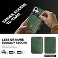 thumbnail image 3 of Compatible with iPhone 17 Wallet Case, Magnetic 2-in-1 Detachable Card Holder, Compatible with MagSafe, Vintage Leather RFID Blocking Flip Kickstand Case for Men Women,Green, 3 of 10