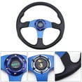 thumbnail image 6 of RASTP Blue 13" 340mm Universal Drifting Racing Steering Wheel Aluminum Red 6 Bolt STW017, 6 of 6
