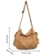 thumbnail image 3 of Bolso bandolera de pana Bolsos de hombro de gran capacidad a la moda Bolso informal (Caqui), 3 of 8