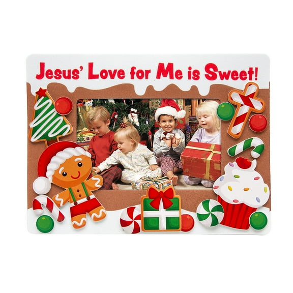 Fun Express 6 3/4" x 5" Jesus Love for Me is Sweet Magnet Craft Kits - Makes 12