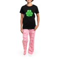 thumbnail image 4 of CafePress - Shamrock Women's Dark Pajamas - Women's Short Sleeve Print T-Shirt and Pants Dark Cotton Pajama Set, 4 of 7