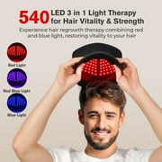 LED Red and Blue Light Hair Growth Cap, Scalp Care Device for Thicker and Healthier Hair