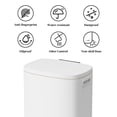 thumbnail image 4 of KSSKSS 13 Gallon Trash Can with Lid,Fingerprint-Proof Stainless Steel Kitchen Trash Can with Soft-Close Lid and Removable Inner Bucket,White, 4 of 8