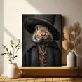 thumbnail image 6 of Witch Bunny Pointed Hat Canvas Spooky Cute Cottagecore Gothic Halloween Wall Art, 6 of 8