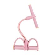 harper Foot Pedal Resistance Band Exercise Band Multifunction Full Body Workout Elastic Pink Four Tube