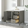 thumbnail image 3 of Vanity Art 42" Bathroom Vanity with Sink and Engineered Marble Top, Freestanding Storage Cabinet with 2 Drawers, 1 Shelf and Flip Down Tray, 3 of 6