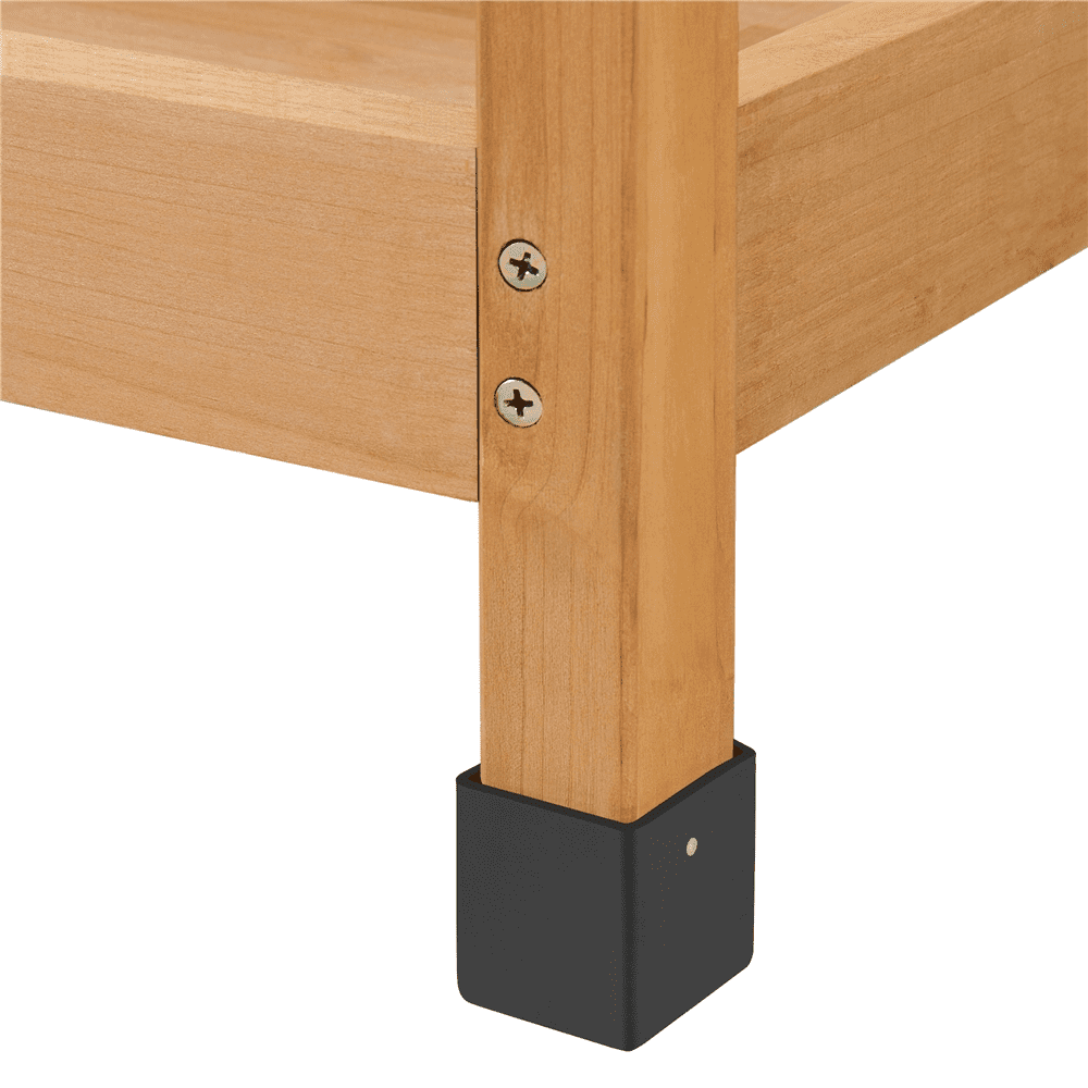 Renwick 4-layer Garden Potting Bench with Cabinet and Open Shelf,Wood