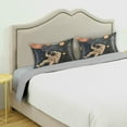 thumbnail image 3 of Yayeee Pillowcase Queen Size Set of 2 Satin Wrinkle Resistant Pillow Case, Retro Watercolor Planet, 3 of 8