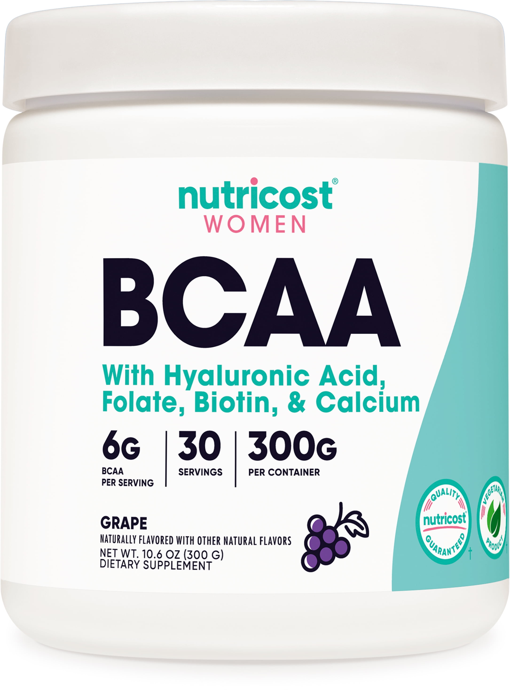 Nutricost BCAA Powder for Women (Grape) 30 Servings Amino Acids