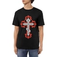 thumbnail image 1 of Camisetas de algodón para hombre con cruz ortodoxa, camisetas casuales básicas de cuello redondo, camisetas de moda de manga corta., 1 of 6