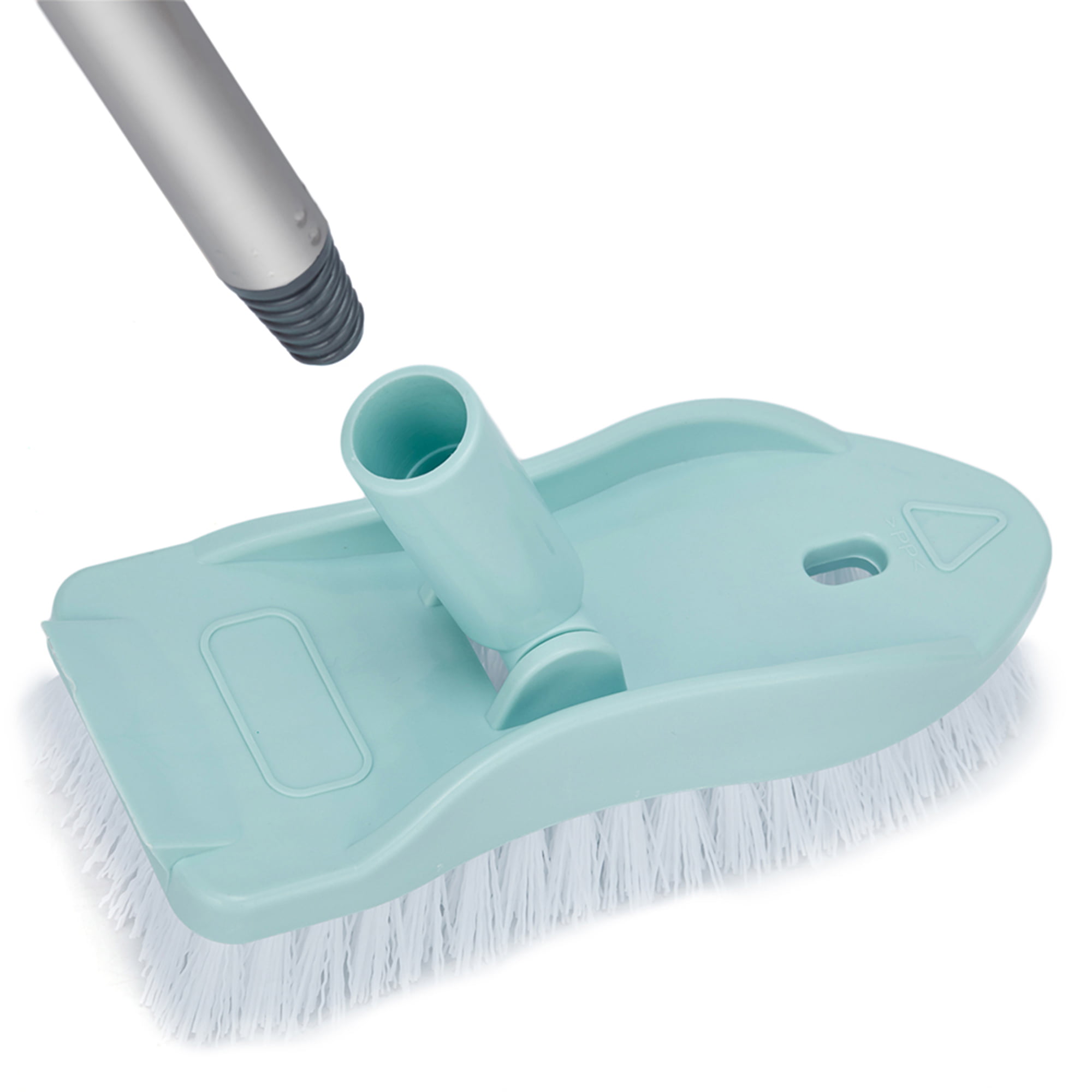Scrub Cleaning Brush With Long Handle - Extendable Floor Scrubber With 1  Stiff Bristles & 3 Sponge Brush, Adjustable Lightweigh Detachable Kitchen  Brush For Baseboard Shower Bathroom Bathtub Tile - Temu