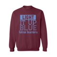 thumbnail image 1 of Awkward Styles Unisex Light It Up Blue Support Graphic Sweatshirt Tops for Autism Awareness, 1 of 5