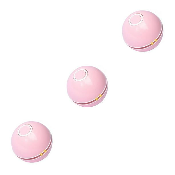 Greeniant Juguete de pelota para mascotas antiestrés recargable por USB, animales pequeños iluminados que cambian de color, lindo juego de Rosa 3piezas Greeniant CBP206872