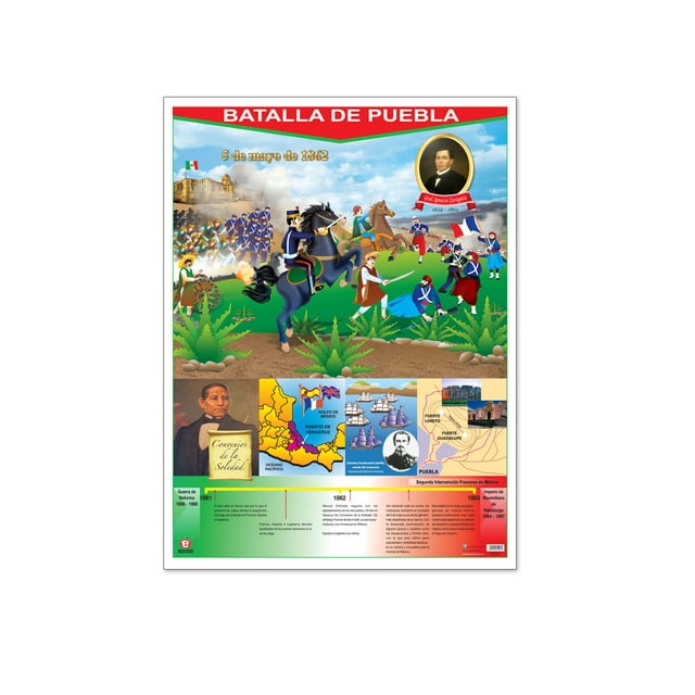 Póster Batalla De Puebla Educatodo B-1706-I