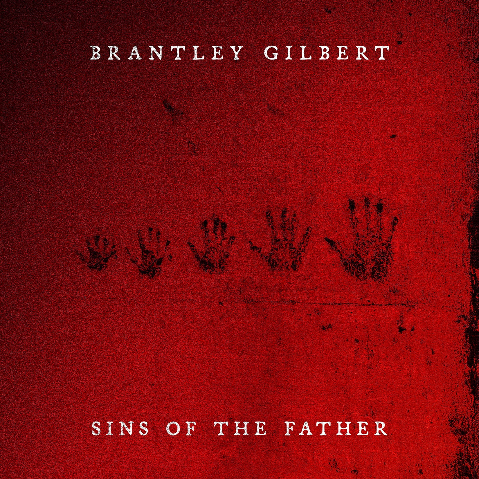 Brantley Gilbert - Sins Of The Father - Walmart Exclusive Black & Lipstick Red Galaxy Vinyl with Autographed Insert Inside
