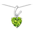 thumbnail image 2 of Star K� Heart Shape 8mm Genuine Peridot Endless Love Pendant Necklace, 2 of 9