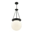 thumbnail image 4 of Matte Black Three Light Pendant from the Manor Collection, 4 of 6