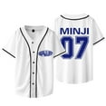 thumbnail image 2 of Kpop New Jeans Minji 07 Merch Jersey New Logo Baseball Jacket Cosplay Women Men Fashion Short Sleeve, 2 of 5