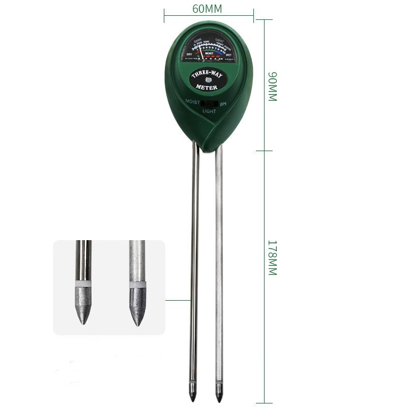 Testeur De Sol 3-en-1 – PH, Humidité & Lumière – Outil Jardinage Précis Pour Plantes, Potager, Gazon & Agriculture