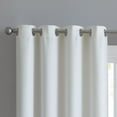 thumbnail image 5 of Angela Shiny Embossed Texture Grommet Room Darkening Window Curtain Panel 52 W x 84 L inch, 2-Pack Ivory, 5 of 6