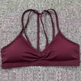 thumbnail image 5 of WMNTST Women's Ruched Sports Bras Spaghetti Straps Wireless Yoga Bra Soft Supportive Lift Outdoor Running Fitness Bras, 5 of 8