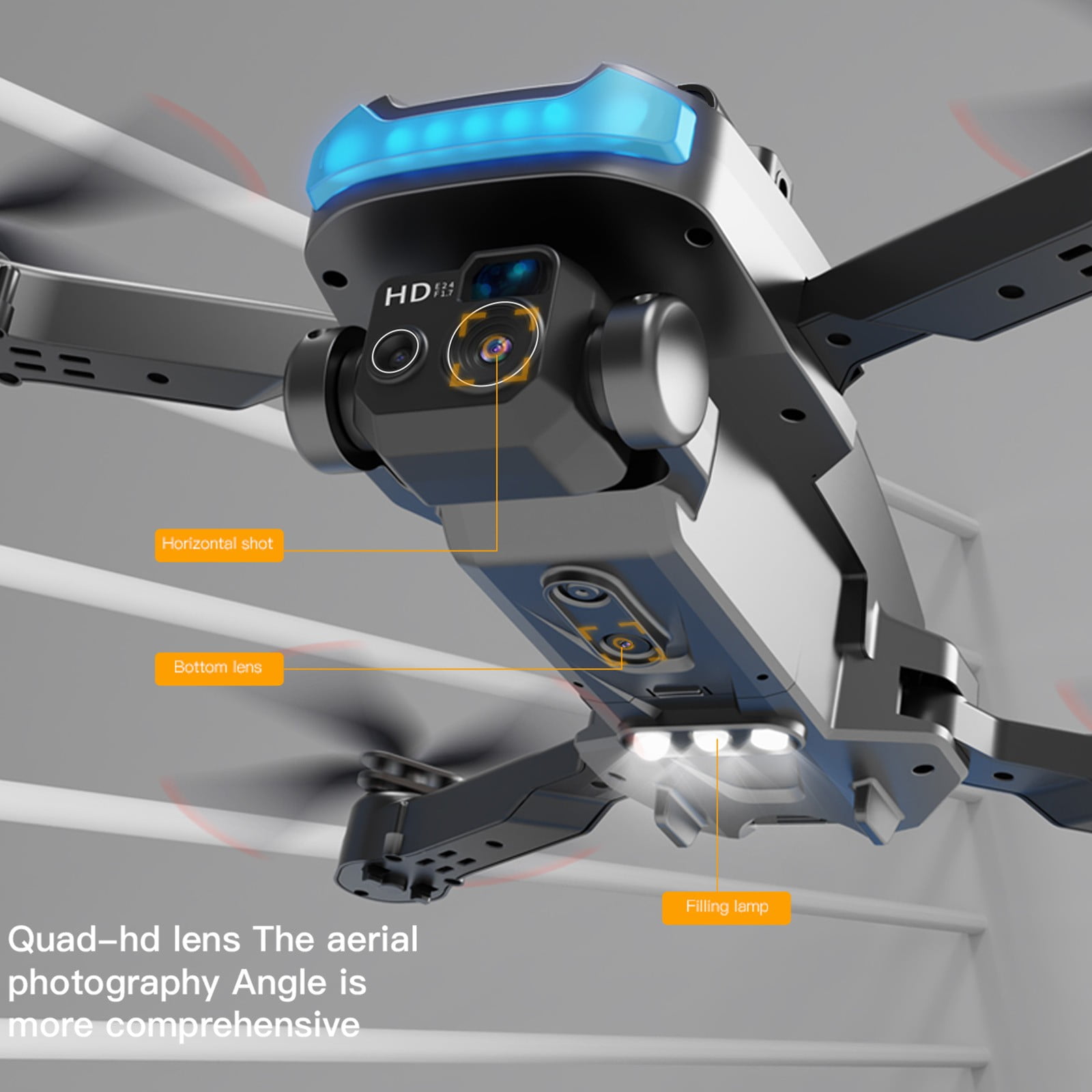Drones with High-Definition Dual Camera, 540°intelligent obstacle avoidance, 120°Ultra Wide Angle Lens, Remote Control Toy Gifts